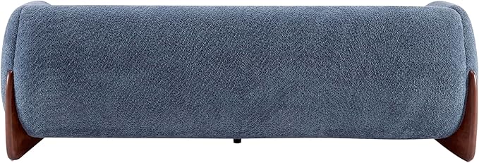 Christopher Knight Home Almab 82 Inches Sofa Couch, Cozy Boucle Upholstered 3-Seater Sofa, Wood Frame Couch, Comfy Couches for Living Room and Office, Modern Sofa, Lounge Seating, Navy Blue