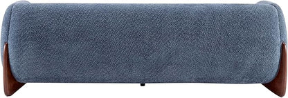 Christopher Knight Home Almab 82 Inches Sofa Couch, Cozy Boucle Upholstered 3-Seater Sofa, Wood Frame Couch, Comfy Couches for Living Room and Office, Modern Sofa, Lounge Seating, Navy Blue