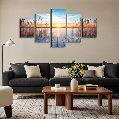 Landscape Framed Wall Art for Living Room Large Canvas Wall Art for Bedroom Scenery Office Wall Decor Wall Pictures Artwork Paintings Canvas Art Prints Home Decorations - 50" W x 24" H
