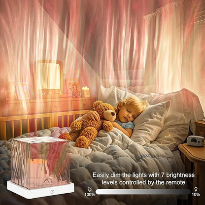Deyagoo Northern Lights Projector, 16 Colors Rechargeable Aurora Light Projector & Mood Lighting Galaxy Lamp, Aurora Water Ripple Projector Light with Remote Control for Room Decorations,Cool Lights
