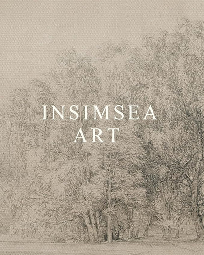 InSimSea 36x54 Large Canvas Scroll Wall Art, Sketch tree Nature Landscape Hanging Painting, Farmhouse Wall Decor for Living Room, Bedroom, Dining Room, Study, Office