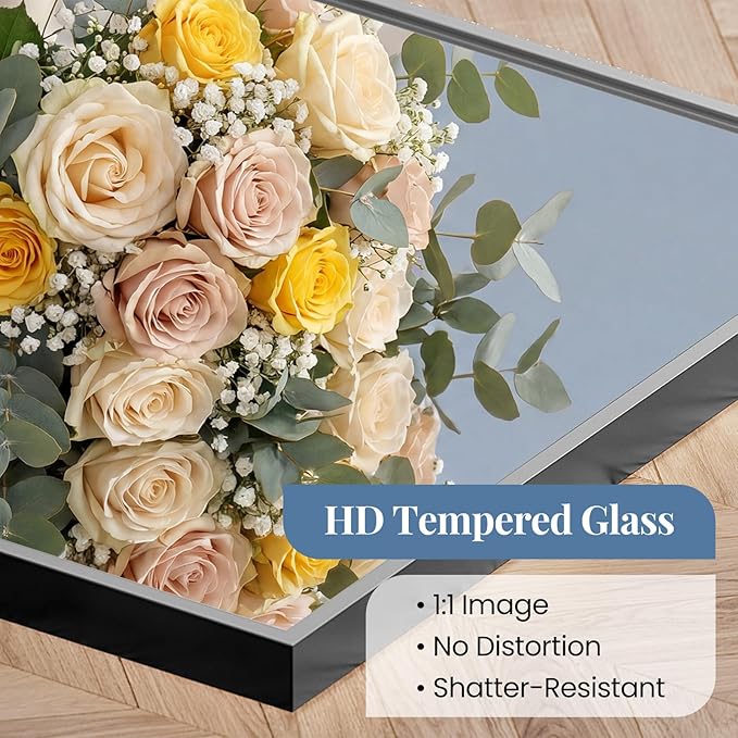 NEWBULIG 30" x 40" Black Rectangle Bathroom Mirror for Wall, Morden Wall Mirror with Metal Frame, Tempered Glass, Vanity Mirror for Over Sink, Entryway, Living Room, Anti-Rust