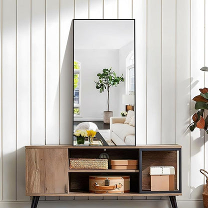 KOCUUY Black Bathroom Mirror, 20x40 Inch Rectangle Mirror for Over Sink, Modern Decorative Wall Mirror for Bedroom Living Room Bathroom, Hang Horizontal/Vertical