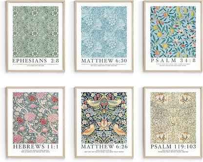 Habseligkeit Vintage Wall Art Prints, Retro Wall Decors for Room Aesthtic, Abstract Posters for Bedroom Decor Aesthetic Unframed, 8X10in, Set of 6