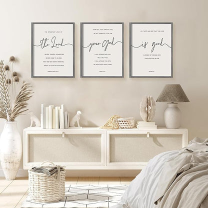 Heiple The Lord Your God Is Good Wall Decor 11"x14" Framed Wooden Wall Sign for Home Decor Farmhouse Vintage Rustic Living Room Minimalist Christian Wall Art (Gray, 11”x14”)