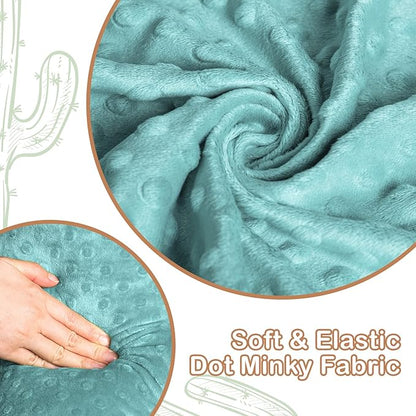 AELS Set of 2 Cactus Decorative Throw Pillows, 22"& 14" Cactus Plush Pillow Set, 3D Office Nap Pillow, Cute Succulent Throw Pillow for Nursery Bedroom Room Decor, Blue Green & Sage Green