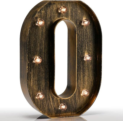Pooqla Vintage Light Up Marquee Letters with Lights – Illuminated Industrial Style Lighted Alphabet Letter Signs - Coffee Bar Apartment Bedroom Wall Home Initials Decor A-Z