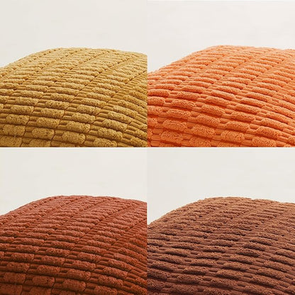 Fancy Homi 4 Packs Decorative Throw Pillow Covers for Living Room Couch Bed, Modern Farmhouse Boho Home Décor Accent Cushion Case, 22" x 22", Burnt Orange Series
