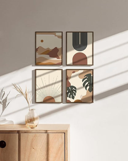 HAUS AND HUES 8x10 Walnut Oak Wood Picture Frames Set of 15 - Premium Bulk Picture Frames 8x10 Bundle - Elegant Gallery Wall Frame Set for Posters, Art Display - Ideal for Wall Decor in Home & Office