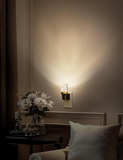 DORESshop LED Night Lights Plug into Wall, Modern Decorative Design Nightlights Plug in, Adjustable Brightness, Dimmable Night Light, Perfect for Adults' Bedroom, Hallway, Bathroom,Warm White