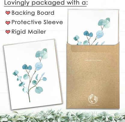 Trendy Eucalyptus Art Prints (Set of 6) Art Print - 8x10 (Unframed) | Refresh Your Space with Contemporary Elegant Botanical Wall Decor | Modern Home Decor | Farmhouse Decor | Home Décor