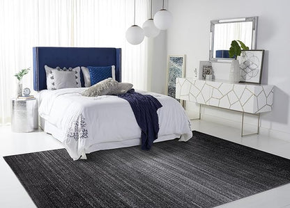 SAFAVIEH Adirondack Collection Runner Rug - 16' Runner, Dark Grey & Light Grey, Contemporary Design, Stain Resistant, Ideal for High Traffic Areas in Hallway, Bathroom & Kitchen (ADR183A-216)