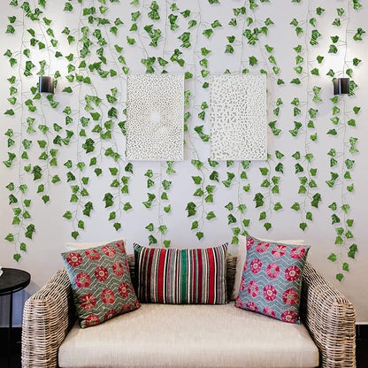 ARTKAIKE Fake Vines for Room Decor Aesthetic Artificial Plant Ivy Leaves Hanging Greenery Garlands for Home Bedroom Wall Wedding Party Decor (168FT 24PCS Vines)