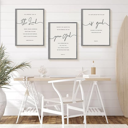 Heiple The Lord Your God Is Good Wall Decor 11"x14" Framed Wooden Wall Sign for Home Decor Farmhouse Vintage Rustic Living Room Minimalist Christian Wall Art (Gray, 11”x14”)