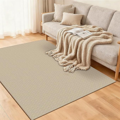 Easy Jute Rugs for Entryway, 3' x 5' Indoor Outdoor Rug, Farmhouse Washable Ultra-Thin Non-Slip Area Rug for Foyer, Backdoor, Living Room, Kitchen, Bedroom, Balcony