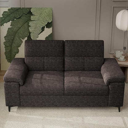 Upvilla 71.25" Modern Sofa Couch for Living Room, Deep Seat Sofas with 8” Cushion, Comfy 2-Seater Chenille Loveseat with Convertible Armrest, Removable Sofa Cover, High Leg (Dark Gray)