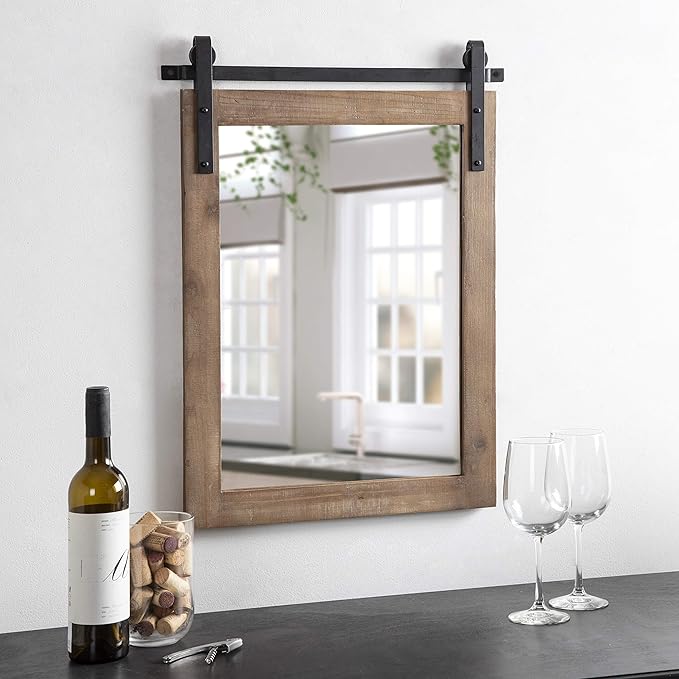 Kate and Laurel Cates Farmhouse Wall Mirror