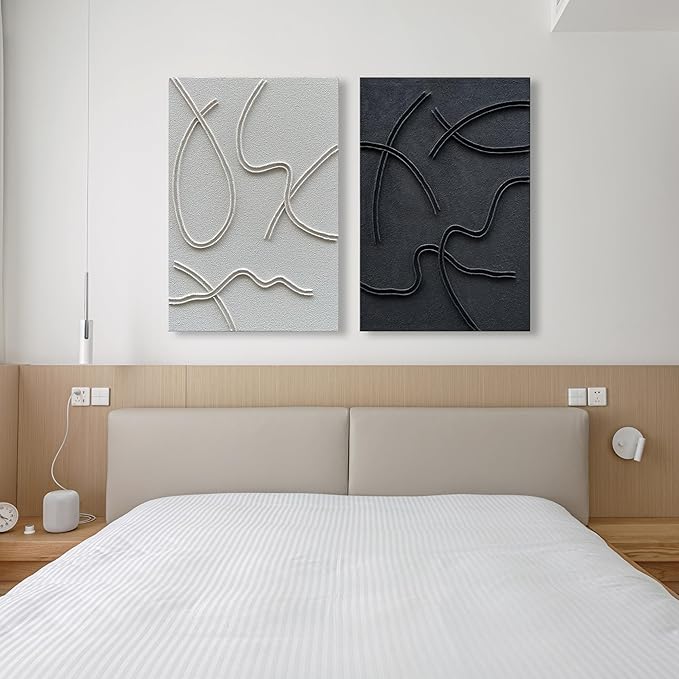 NANKAI Art Hand-Painted Abstract Art Oil Painting Contemporary Minimalist Home Wall Decoration Painting 36x24 Inch x 2