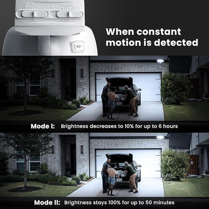 Feit Electric Outdoor LED Triple Head Solar Security Flood Lights with Motion Sensor, Dusk-to-Dawn Sensor, 3000 Lumens Floodlight, 5000K Daylight, No Hardwiring Needed, S13TFL/3000MOTSOL/WH