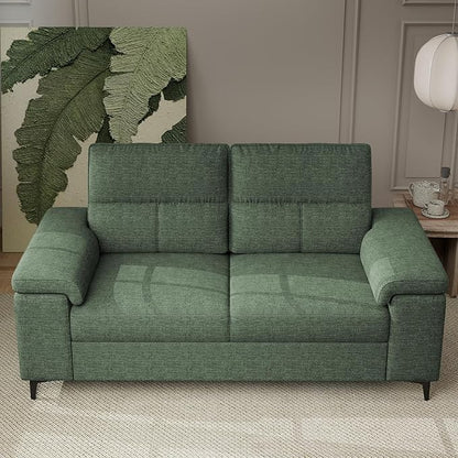 Upvilla 71.25" Modern Sofa Couch for Living Room, Deep Seat Sofas with 8”Cushion, Comfy 2-Seater Chenille Loveseat with Convertible Armrest, Removable Sofa Cover, High Leg(Green)
