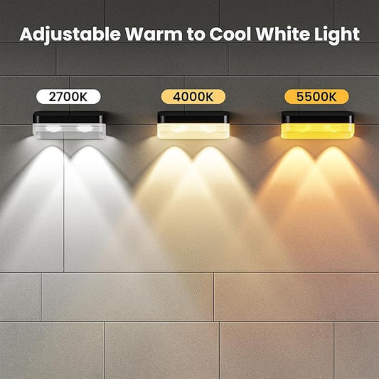 Outdoor Fence Lights, 8 Packs Smart Outdoor Deck Lights RGBCW+IC, with App/Remote Control, Color Changing Lights for Fence, IP67 Waterproof for Backyard Railing Decor (50FT)