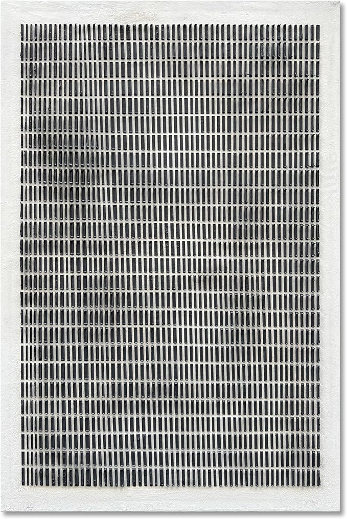 NANKAI Art Hand-painted 45x30 inches white and black thick texture abstract art oil painting Contemporary minimalist art home office corridor wall decoration painting