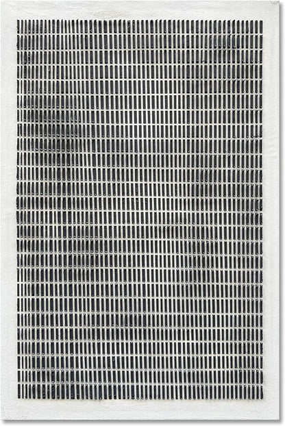 NANKAI Art Hand-painted 45x30 inches white and black thick texture abstract art oil painting Contemporary minimalist art home office corridor wall decoration painting