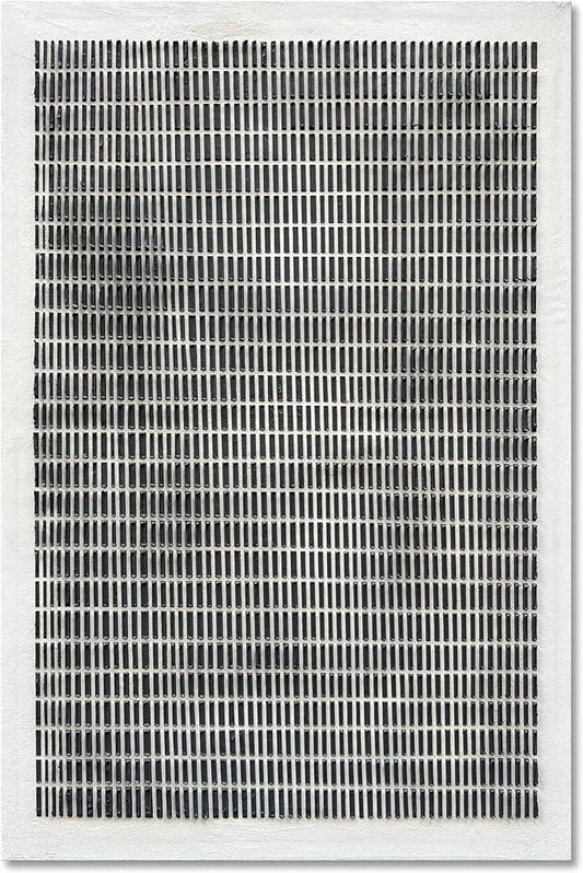 NANKAI Art Hand-painted 45x30 inches white and black thick texture abstract art oil painting Contemporary minimalist art home office corridor wall decoration painting