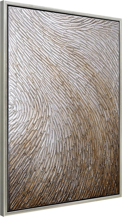 Empire Art Direct Gold Waves II Textured Metallic Hand Painted Framed Canvas Wall Art, Ready to Hang, Living Room, Bedroom & Office, 30"x40"x1.5"