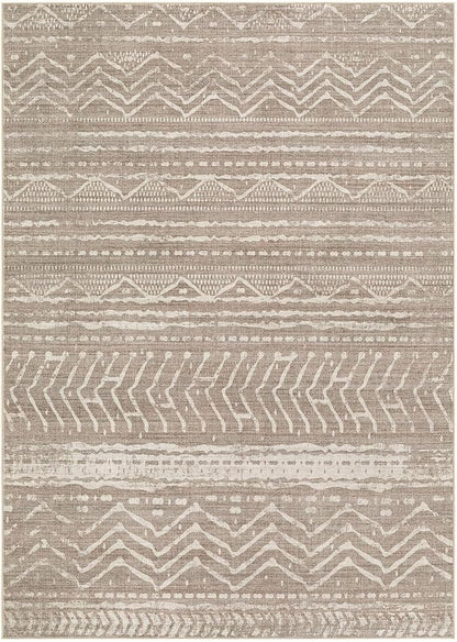 Nakagishi 6x10 Area Rugs Living Room: Washable Boho Large Neutral Soft Farmhouse Area Rugs Stain Resistant Modern Non-Slip Indoor Floor Carpet for Bedroom Nursery Kids Playroom Office-Dark Brown