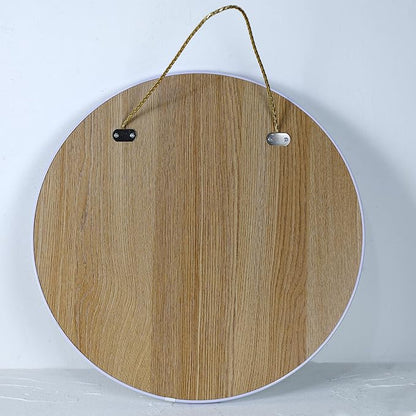 Funerom Round Wall Mirror 15.4 Inches Circle Mirror Bathroom Mirrors for Over Sink White