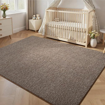 5x7 Area Rugs for Bedroom Living Room, Brown Soft Low-Pile Modern Indoor Thickened Memory Foam Non-Slip Washable Carpets for Kids Dorm Home Decor Rug