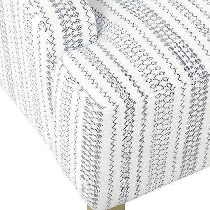 HomePop Swoop Arm Accent Chair, Ivory Stripe