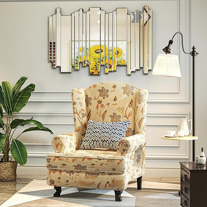 Decorative Mirrors for Wall Decor Large Mirrors for Wall Decor Living Room Silver Mirrors 24×36 inch (Silver)