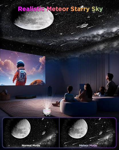 Galaxy Projector, 13 in 1 HD Planetarium Star Projector for Bedroom, Star Projector Light with Timer, Meteor & RGB Lighting Effects, Galaxy Light Projector for Kids & Adults