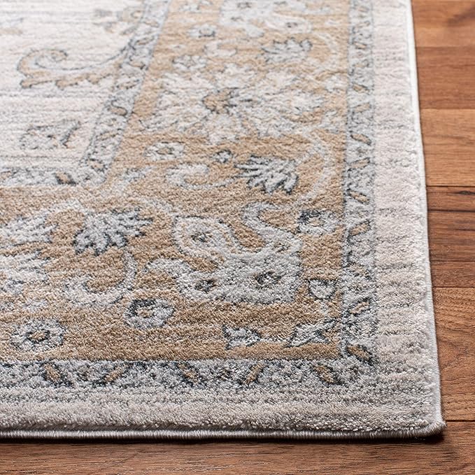 SAFAVIEH Isabella Collection Runner Rug - 2'2" x 8', Cream & Beige, Oriental Design, Non-Shedding & Easy Care, Ideal for High Traffic Areas in Living Room, Bedroom (ISA940B)