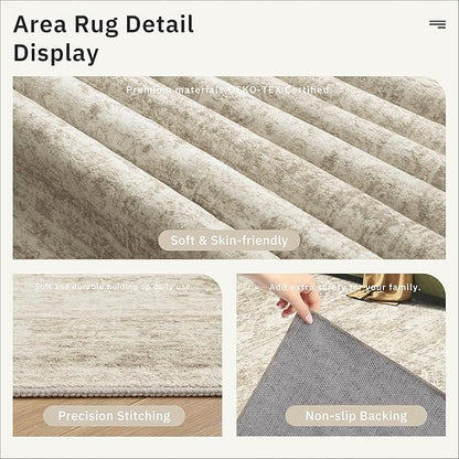 Soalmost 3x20 Hallway Runner Rug - Extra Long Carpet Runners for Hallways 20ft Non Slip Stain Resistant Rugs Runner for Living Room Bedroom 20 Feet Floor Carpet for Kitchen, Beige