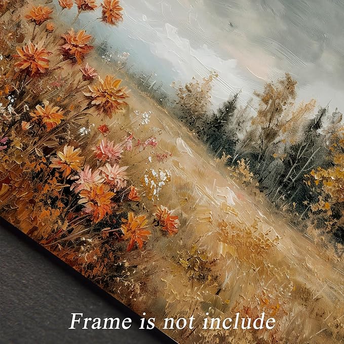 uniro Vintage Fall Landscape Wall Art Prints, Farmhouse Wall Decor, Neutral French Country Wall Decor, Unframed (8" x 10")