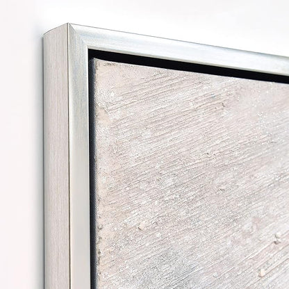 Empire Art Direct Abstract Wall Art Textured Hand Painted Canvas by Martin Edwards, Champagne Frame, 32" x 48", Silver Pellets