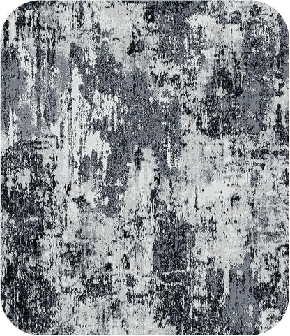 RELEANY Washable Area Rugs 8ft Non-Slip Modern Abstract Soft for Living Room Entryway Bedroom Nursery, Print Pattern, Black Navy Blue Gray
