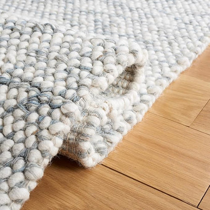SAFAVIEH Natura Collection 6' Round Grey/Ivory NAT182F Handmade Wool Entryway Foyer Living Room Bedroom Area Rug