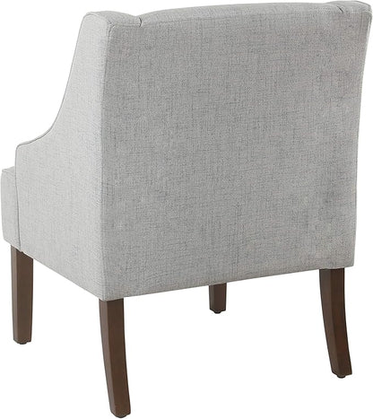 HomePop Swoop Arm Living-Room-Chairs, Soft Dove Gray