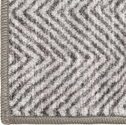 DEXI Area Rugs for Living Room, 8x10 Washable Low Pile Vintage Rug for Bedroom, Non Slip Large Indoor Carpet for Dining Office Nursery, Greyish Brown