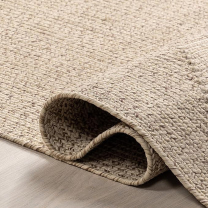 nuLOOM 2' x 12' Solid Hand Braided Indoor/Outdoor Area Rug, Pet-Friendly, High Traffic, Weather Resistant, for Patio, Balcony, Bedroom, Living, Dining Room, Wynn Tan
