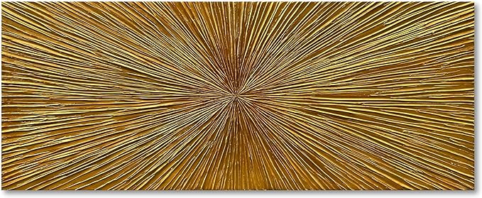 NANKAI Art Hand Painted Gold Texture Abstract Art Oil Painting Modern Style Art Living Room Office Corridor Wall Decoration Oil Painting 24x60 inch Large Canvas Painting