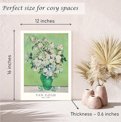 Induslyfe Framed Grass Wall Art Canvas Decor Set of 3, Matisse Mid Century Modern Art, Aesthetic Floral Botanical Prints Posters for Bedroom, Living Room, Bathroom 12x16