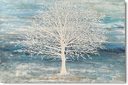 Yihui Arts Abstract Landscape Canvas Art Modern Paintings for Wall Decor Nature Trees Print Artwork