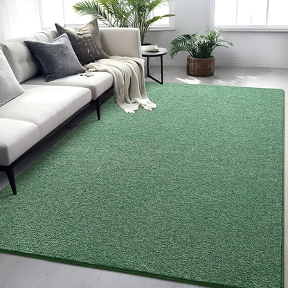 4x6 Area Rugs for Bedroom Living Room, Green White Soft Low-Pile Modern Indoor Thickened Memory Foam Non-Slip Washable Carpets for Kids Dorm Home Decor Rug