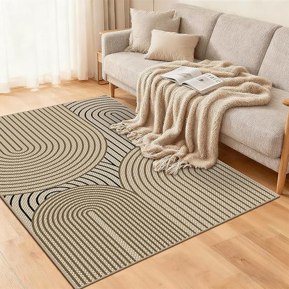 Easy Jute Rugs for Entryway, 3' x 5' Indoor Outdoor Rug, Washable Ultra-Thin Non-Slip Area Rug for Foyer, Backdoor, Living Room, Kitchen, Bedroom, Balcony