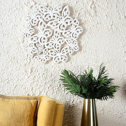 JFY Designs Wall Medallion - Wooden Wall Decor, Hand Carved & Embossed Decorative Wall Sculpture, Boho Farmhouse Wall Art, Perfect for Home, Office or any Living Space